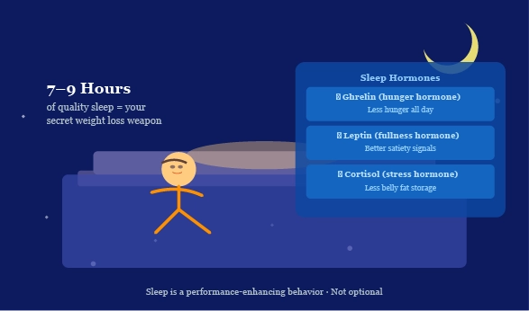 person sleeping peacefully in bed representing the role of quality sleep in weight loss and hormone regulation